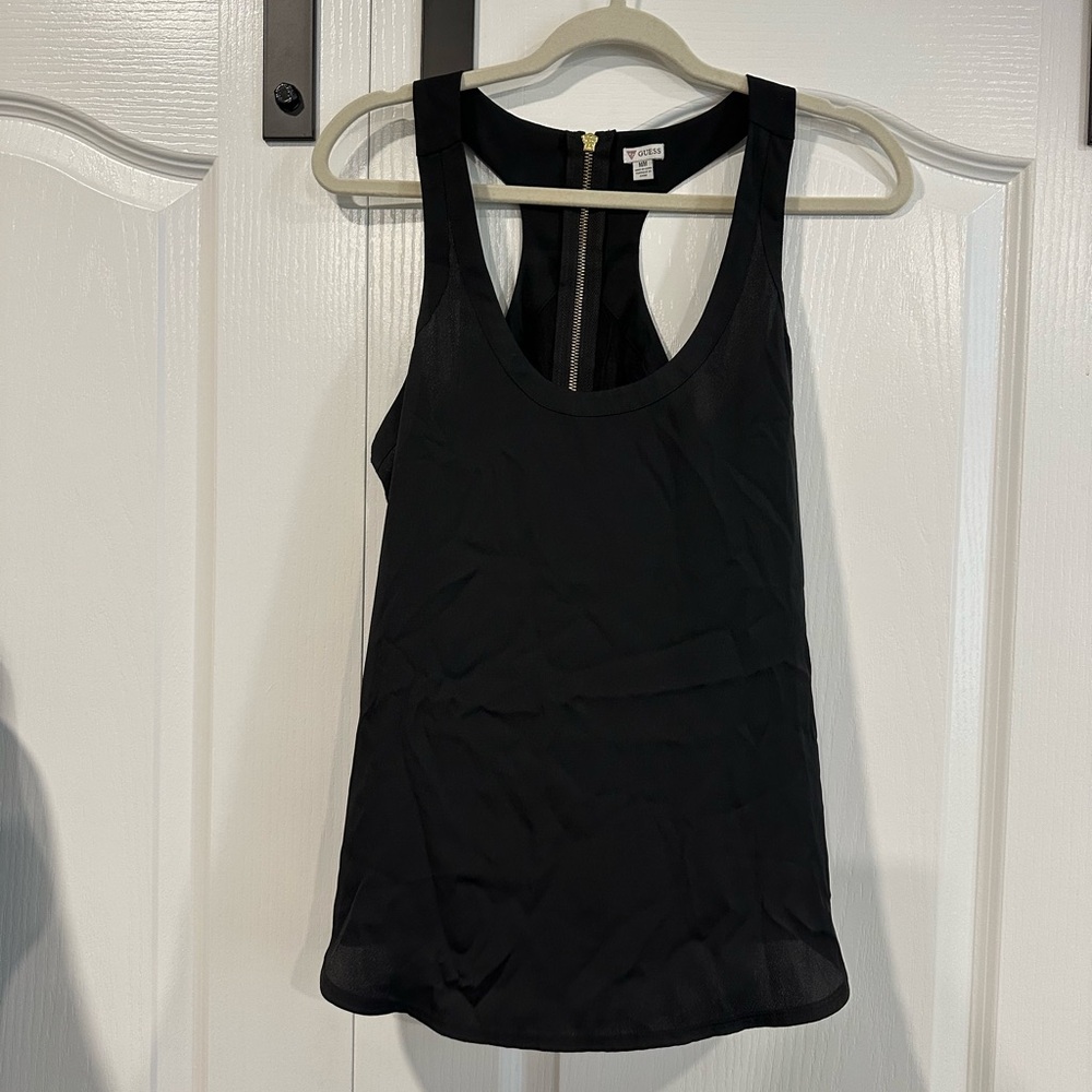 Guess Black Fitted Backless Tank Top